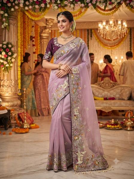 Vinayak soft shine fendi satin saree surat wholesale market online shopping